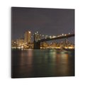 Obraz na płótnie 40x40 - Most nad nowojorską panoramą - most, Nowy Jork
