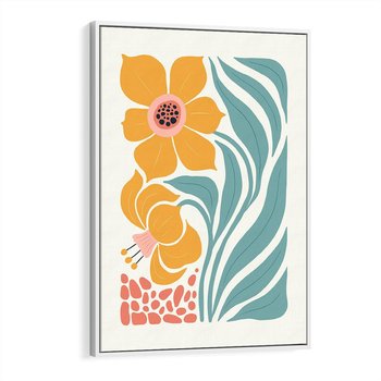 Obraz w ramie 80x120 - Pastelowa Piękność - nowoczesna sztuka, plakat - rama biała