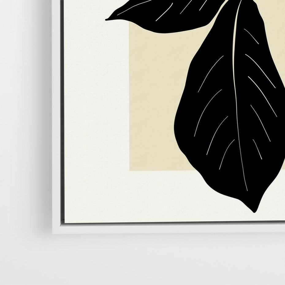 Obraz w ramie 50x50 - Melancholia przerywanych linii - wiaty, typografia - rama biała