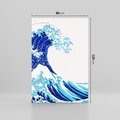 Obraz na płótnie 80x120 - Fala Japandi - wielka fala w Kaganawie, obraz Hokusai