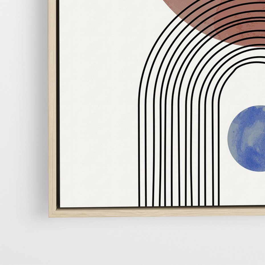 Obraz w ramie 50x70 - Księga Impulsów - nowoczesny plakat, styl midcentury - rama drewno