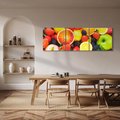 Obraz na płótnie 150x50 - soczysta symfonia smaków - owoce, jabłka