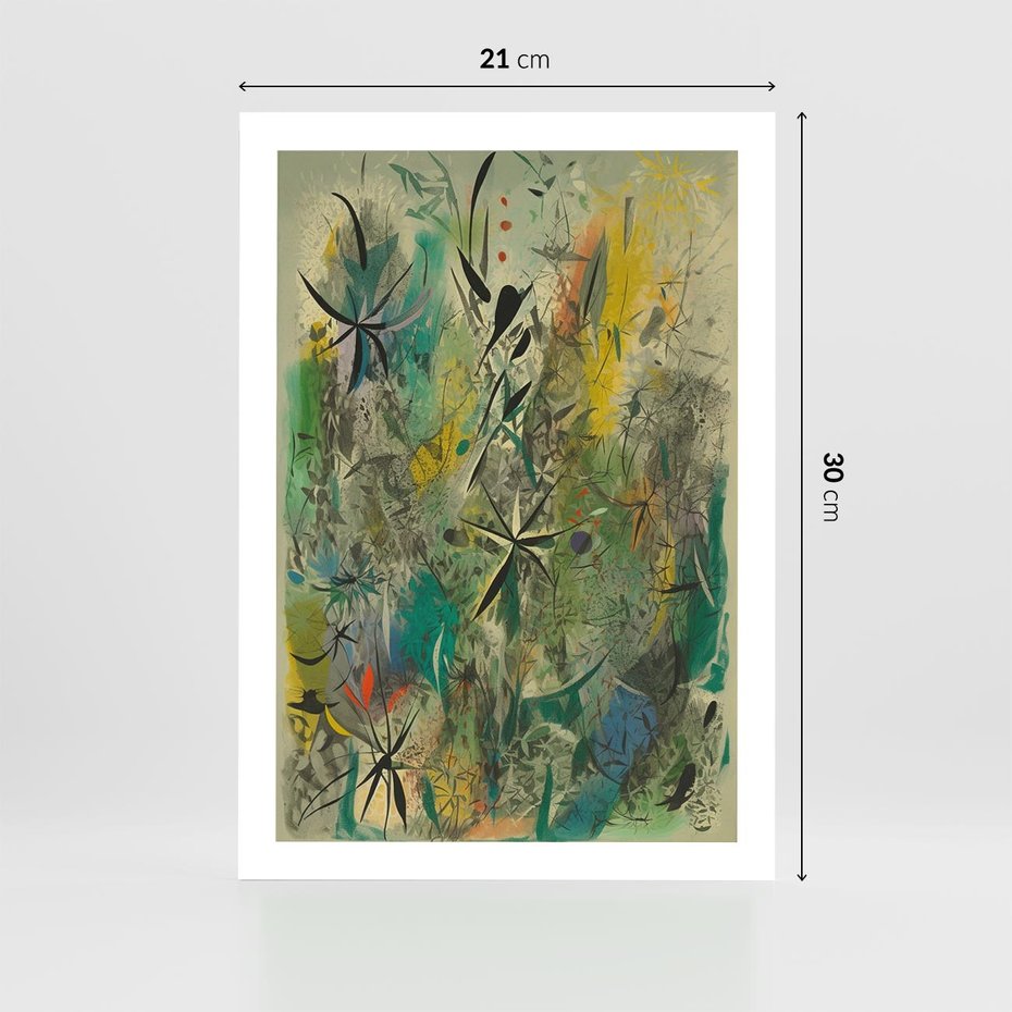 Plakat bez ramy 21x30 - Tajemnicze Konstrukcje Form - abstrakcyjny obraz, mnogość kolorów