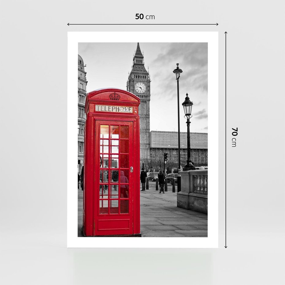 Plakat bez ramy 50x70 - Budka w Londynie - Londyn, budka