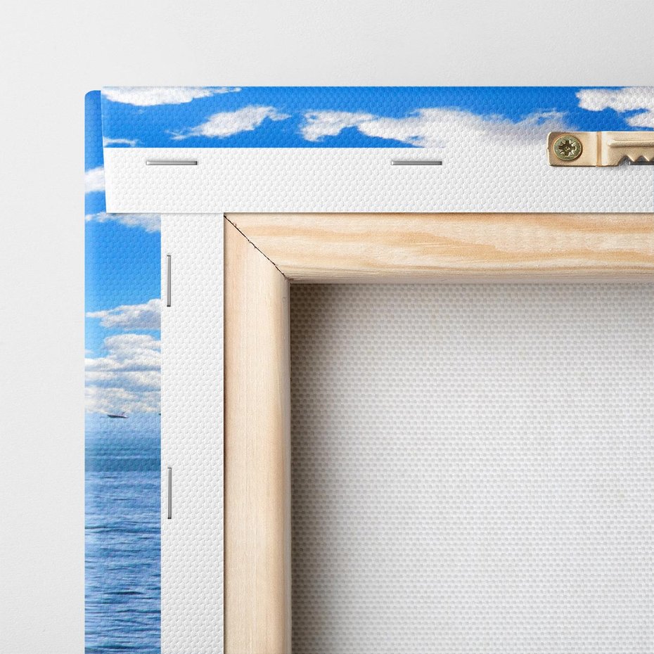 Obraz na płótnie 120x80 - Łódki na morzu i niebo - łódki, morze