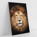 Obraz na płótnie 50x70 - Król zwierząt w majestatycznym stylu - lew, król
