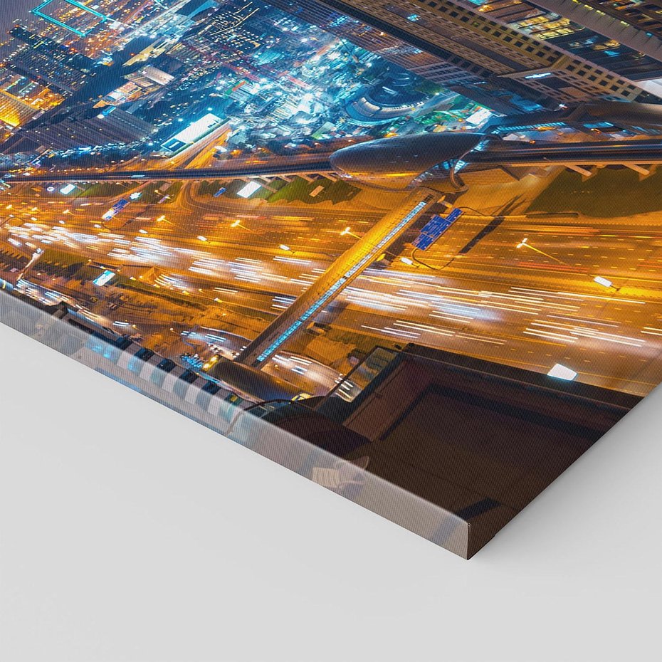 Obraz na płótnie 70x100 - Nocna magia - miasto, noc