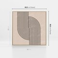 Obraz w ramie 80x80 - Puls Abstrakcji - abstrakcyjne linie, geometria - rama drewno