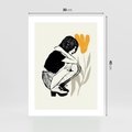Plakat bez ramy 30x40 - Kobiecy Plakat - prosta grafika, kobieta