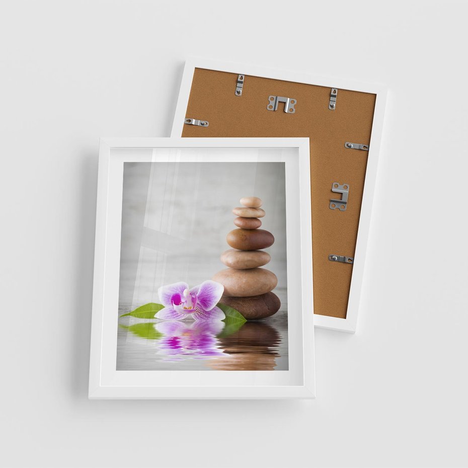 Plakat w ramie 40x50 - Spa japońskie: sztuka relaksu - spa, japońskie - rama biała