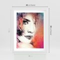 Plakat w ramie 40x50 - Kobieta w sztuce - portret, kobieta - rama biała