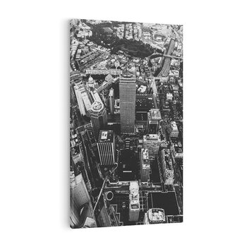 Obraz na płótnie 80x120 - Kontrastujące miasto - miasto, biało