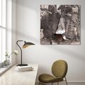 Obraz na płótnie 60x60 - Dźwięki Minionej Ery - postarzona fotografia retro, podarta fotografia