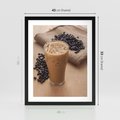 Plakat w ramie 40x50 - Kawa ice coffee: orzeźwiający napój - kawa, ice - rama czarna