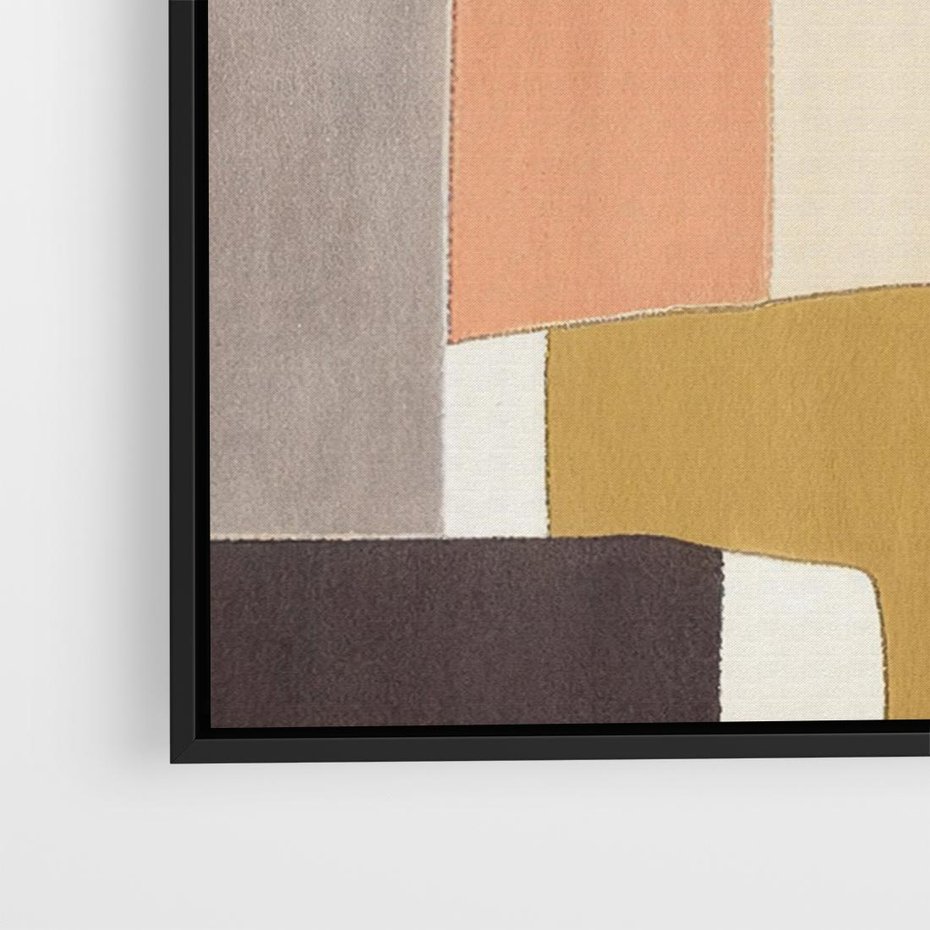 Obraz w ramie 100x70 - Pasy Abstrakcji - kolorowe pasy, plamy koloru - rama czarna