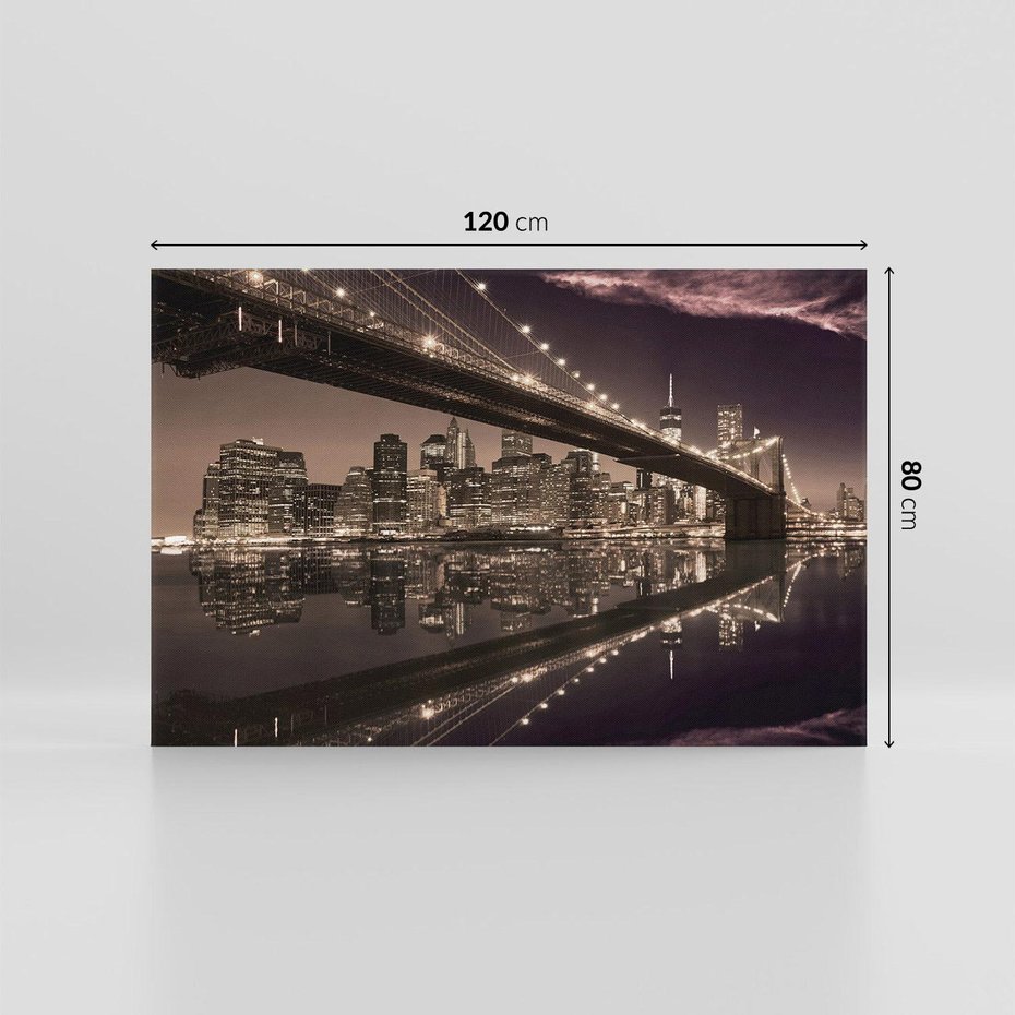 Obraz na płótnie 120x80 - ikona Nowego Jorku - most, Nowy Jork