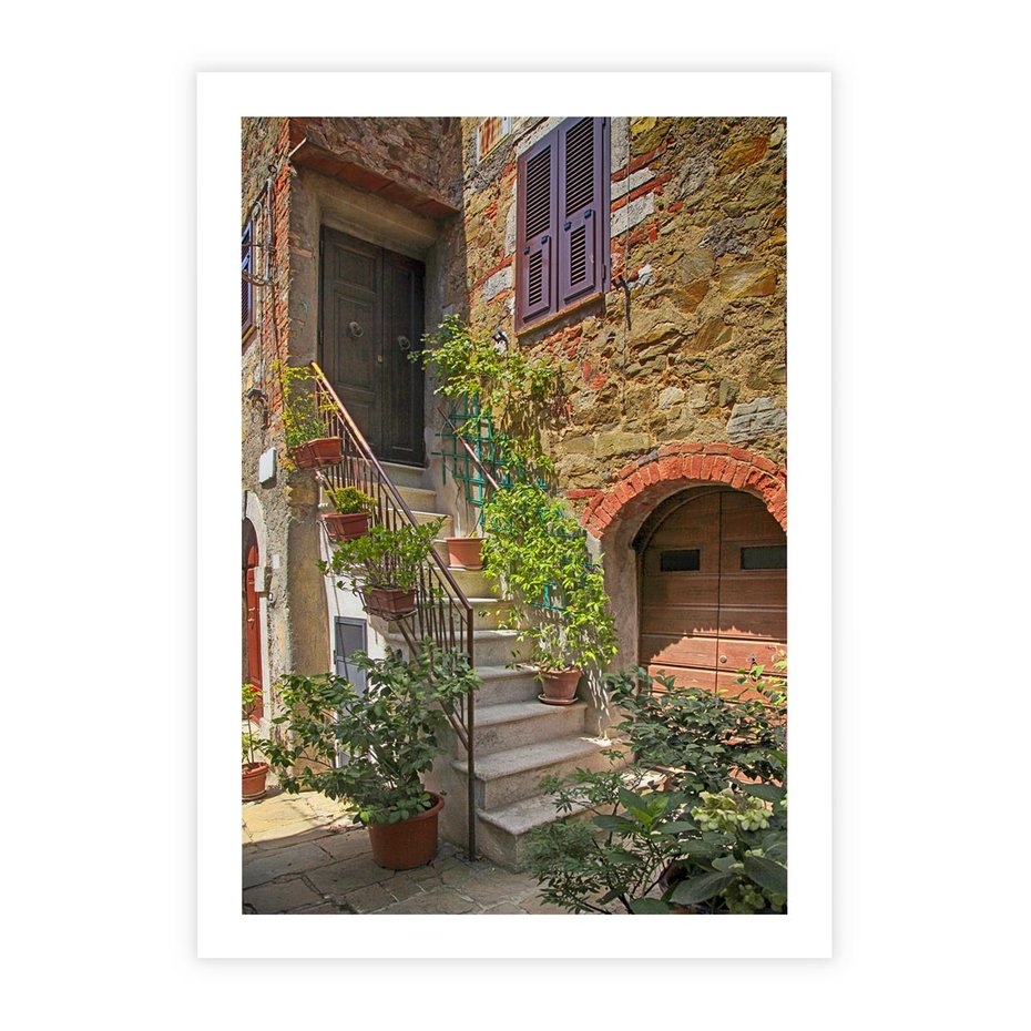 Plakat bez ramy 21x30 - Wznies się na wyżyny - schody, perspektywa