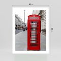 Plakat bez ramy 40x50 - Londyńska budka w perspektywie - budka, Londyn