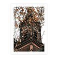 Plakat bez ramy 21x30 - Jesienna Wieża w Liściach - architektura, wieża