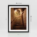 Plakat w ramie 30x40 - Perspektywa uliczki - uliczka, perspektywa - rama czarna