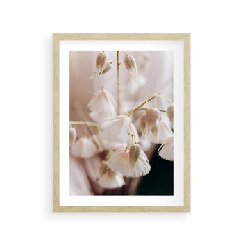 Plakat w ramie 30x40 - Suszona Delikatność - suszone kwiaty, rośliny - rama drewno