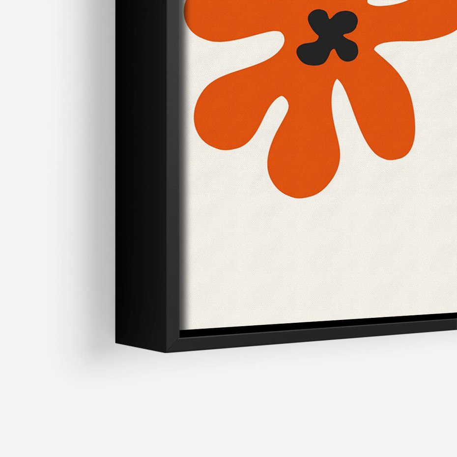 Obraz w ramie 70x100 - Taniec Akwareli - abstrakcyjne wielokolorowe kwiaty, minimalizm - rama czarna