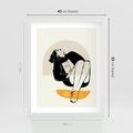 Plakat w ramie 40x50 - Kształt Kobiecego Portretu - grafika, kobieta - rama biała