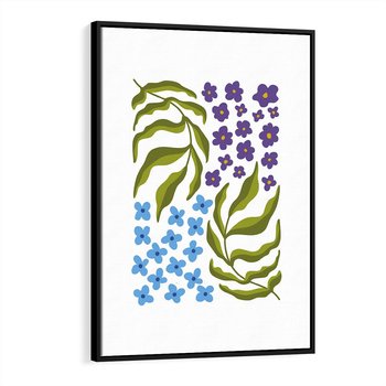 Obraz w ramie 50x70 - Księga Kształtów Bez Granic - kwiaty, sztuka nowoczesna - rama czarna