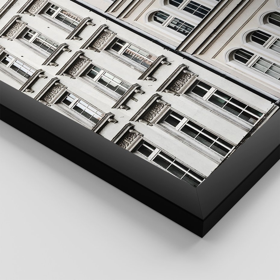 Zestaw obrazy w ramie 50x70 galeria - Typografia, podróż, miasto - rama czarna