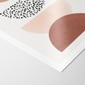 Plakat bez ramy 30x40 - Geometryczna Harmonia w Brązach i Beżach - geometryczne kształty, brązy i beże