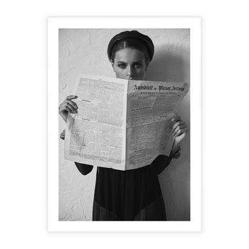 Plakat bez ramy 50x70 - Nowe Wiadomości - retro zdjęcie, czarno białe