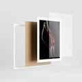 Plakat w ramie 30x40 - Piękno i Siła - akt, kobieta - rama biała