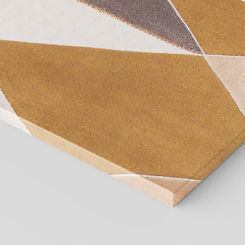 Obraz na płótnie 50x70 - Odblaski niespełnionych marzeń - kompozycja z trójkątów, mix kolorów ziemi