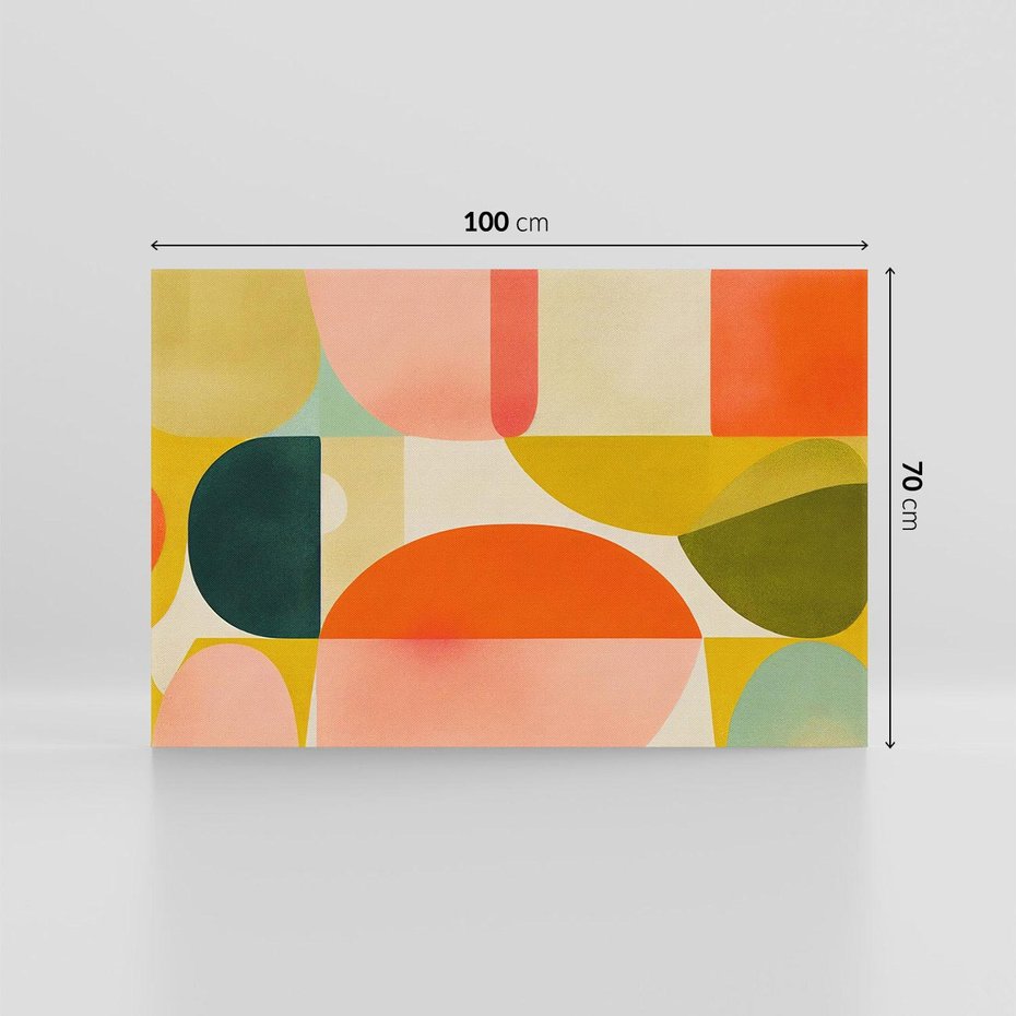 Obraz na płótnie 100x70 - Eklektyczne Oblicza - geometryczne kolorowe kształty, eksplozja kolorów