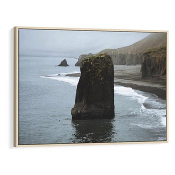 Obraz w ramie 70x50 - Mistyczna Aura - morze, mgła - rama drewno