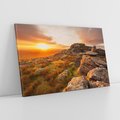 Obraz na płótnie 100x70 - Skały oplątane słońcem - skały, słońce