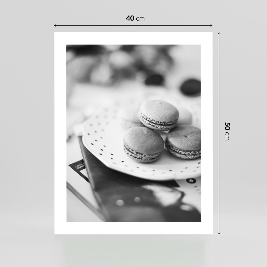 Plakat bez ramy 40x50 - Makaroniki w Szarości - czarno biała fotografia, plakat