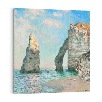 Obraz na płótnie 40x40 - Klify Étretat (1885), Claude Monet - Reprodukcja - reprodukcja, obraz na płótnie