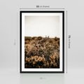 Plakat w ramie 50x70 - Krajobraz W Naturze: Beże i Brązy - suche krzewy, natura - rama czarna