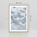 Plakat w ramie 50x70 - Trójwymiarowa geometria - geometria, 3d - rama drewno
