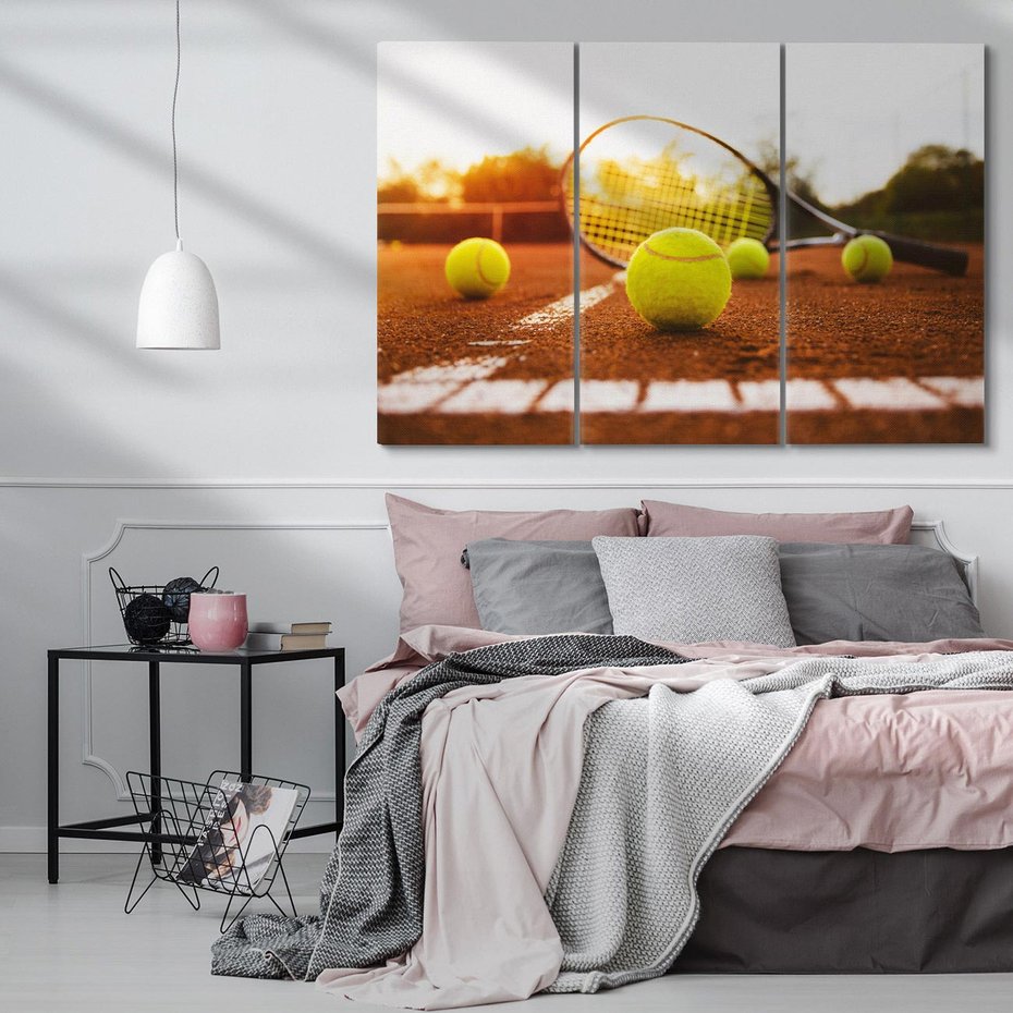 Obraz na płótnie 120x80 - Moc sportowej rywalizacji - tenis, kort