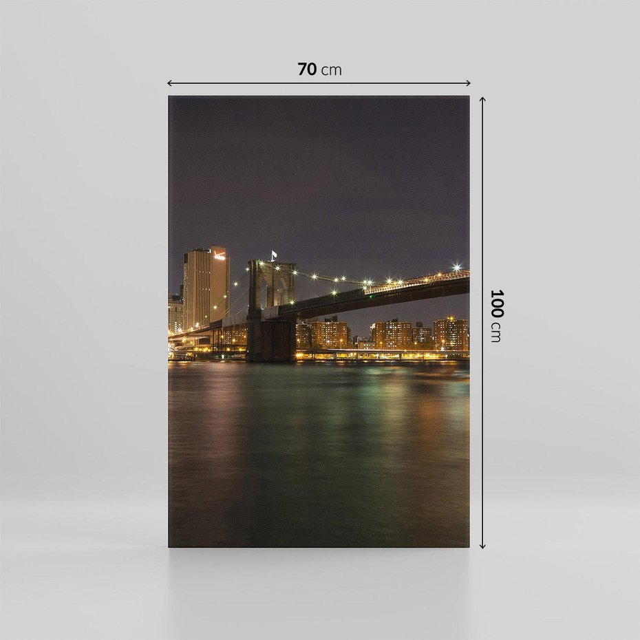 Obraz na płótnie 70x100 - Most nad nowojorską panoramą - most, Nowy Jork