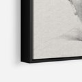 Obraz w ramie 70x100 - Szarość w Kamieniu - monochromatyczna marmurowa rzeźba, odcienie szarości - rama czarna