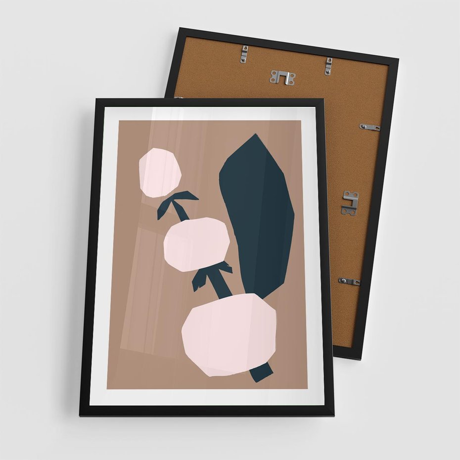 Plakat w ramie 50x70 - Harmonia Boho Ducha - abstrakcyjny obraz, plakat - rama czarna