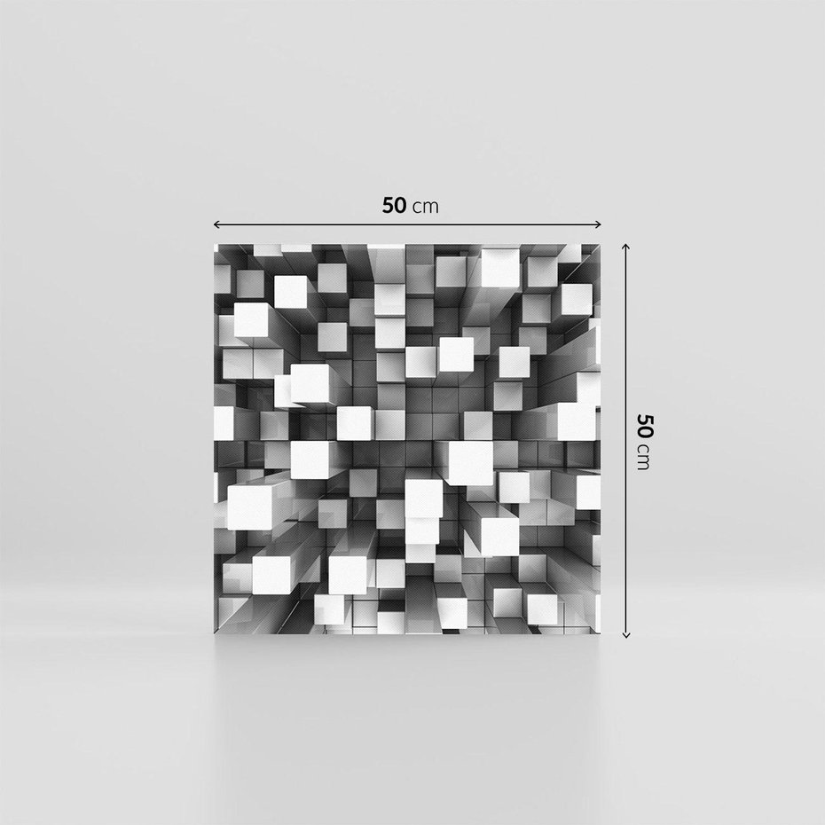 Obraz na płótnie 50x50 - Abstrakcyjne światy: 3D w kwadratach - 3D, abstrakcja