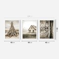 Zestaw obrazy w ramie 40x50 galeria - Chata, stara, retro, klamka - rama biała
