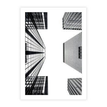 Plakat bez ramy 21x30 - Architektoniczna Symetria - architektura, wysoki wieżowiec