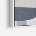 Obraz w ramie 80x80 - Odbicie wschodzącego jutra - graficzne kształty, geometria - rama biała