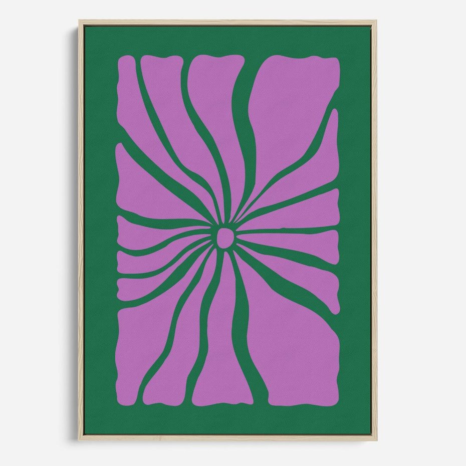 Obraz w ramie 50x70 - Bezczasowe Impresje - abstrakcyjny plakat, boho styl - rama drewno