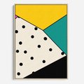 Obraz w ramie 50x70 - Wesołe Geometryczne Kształty - geometryczne kształty, abstrakcja - rama drewno
